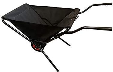 Folding Wheelbarrow Black Lightweight Garden Space Saving Foldable Wheel Barrow