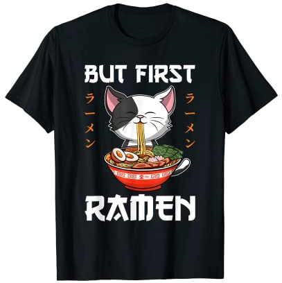 Kawaii Neko Ramen Lover Japanese Noodle Anime , Halbarm, T-Shirt