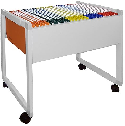 Mobiler Rollwagen für Hängemappen mit Achsabstand 33 cm und 39 cm, aus vorlackiertem Metall - Bertesi Linea Delta 4000
