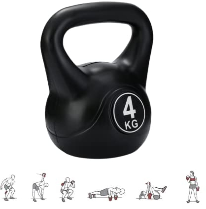 MAGIC SELECT 4 kg Kettlebell-Gewicht mit Ergonomischem Griff, Kettlebell-Hantel für Muskeltraining zu Hause und im Fitnessstudio.