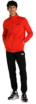 PUMA Herren Clean Sweat Suit FL Trainingsanzug, Rot-Burnt Red, S
