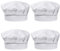 4 Pcs Gorro Chef Niños 3-13 Años, Elástico Gorros de Cocinero Profesional Niño Niña, Transpirable Infantil Sombrero Cocina para Cocinar Pintura Barbacoa Hornear (Blanco)