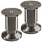 SOTECH 2 pieds de meuble TERRA hauteur 80 mm aspect inox brossé Pieds de canapé réglables en hauteur jusqu'à 15 mm maxi, charge 250 kg/par pied