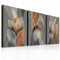 hyidecorart Bilder Schlafzimmer 40x58 cm 3er Set Wanddeko Gold Abstract Blätter, Modern Bilder mit Rahmen für Wohnzimmer Natur Kunstdruck Leinwandbilder für Flur küche Esszimmer Büro Villa Badezimmer