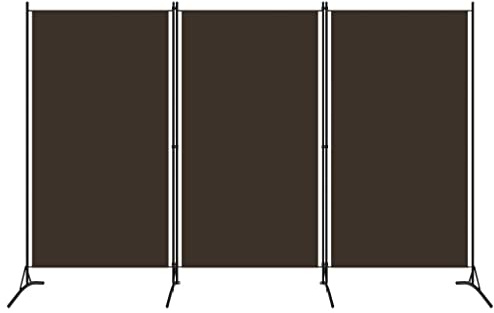 HOMIUSE 260x180 cm Raumteiler Paravent Trennwand Balkon Sichtschutz Paravent Raumteiler Innen Sichtschutz Garten Balkonschutz Seitenmarkise Ausziehbar Stellwand Braun