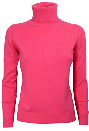 CASHMERE COMPANY Dolcevita Donna 1219 ID203115 In Cashmere Lana e Seta Colore Fucsia Taglia 40
