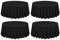Showgeous 4 Stück Schwarze Runde Tischdecken 305cm Polyester Tischdecke Outdoor Rund Waschbare Tischtuch für Hochzeit Bankett Restaurant Buffet Parteien Garten