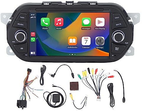 Autoradio Carplay Wireless per TIPO EGEA, Navigazione GPS Touch Screen da 7 Pollici con Bluetooth, Telecamera di Backup 1080HD, AirPlay, Android Auto, Sostituzione