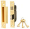 TSS British Standard Mortice Sash Lock 2.5 (68mm) Brass with 3 Keys and Fixings, Insurance Approved for External Doors, British Standard BS3621:2007