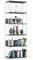 AKORD Industrielles Regal 70 cm | | Loft Bücherregal | Moderner Schrank | Bücher Regal | 6 Einlegeböden | Funktional Stabil | B70 x H192 x T32 cm | Gewicht 24,50 kg | Weiß/Grau