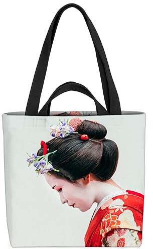 VOID Geisha Maiko Asien China Kultur Tasche 33x33x14cm,15l Einkaufs-Beutel Shopper Einkaufs-Tasche Bag