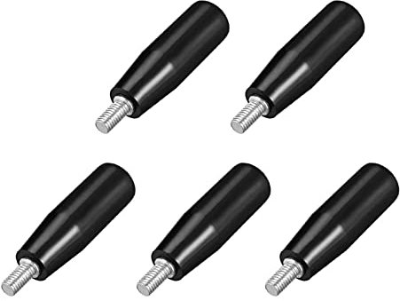 TA-VIGOR 5Pcs M6 x 50mm Male Thread Revolving Handwheel Knob, Thread Screw Knob with Plastic Bakelite Revolving Handle Grip for Industry Lathe Milling Machine