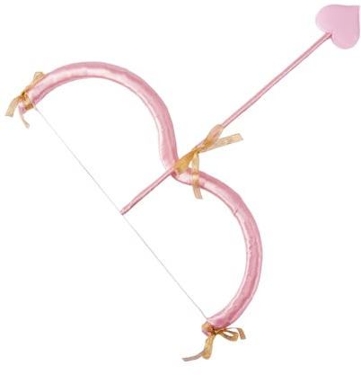 Beauace Amor Mini Bogen Pfeil Amor Set Amor Kostüm Damen Kits Karneval Cosplay Fasching Kostüm Party Fasching Geschenke Cosplay (Rosa, 47-50cm Bow, 47-50cm Arrow)