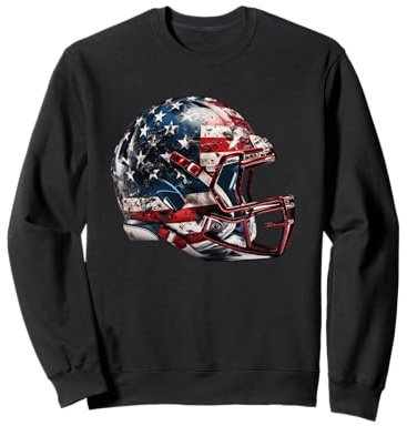 American football helmet Us Flag Sweatshirt