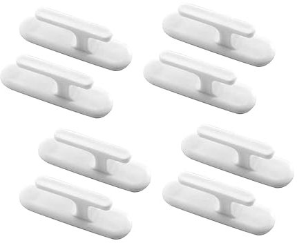 Zerodeko 8pcs Self Adhesive Blind Cord Hooks Window Blind Cord Holder Strong Sticky Curtain Rope Organizer for Home Office Safety