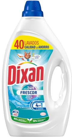 Dixan Gel Frescor, Líquido para Lavadora (40 lavados), detergente líquido para lavar la ropa