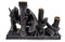 Kremers Schatzkiste 4er Kerzenhalter Drache 34 cm Gothic Leuchter Kerzenständer Dekoration Kerzenleuchter