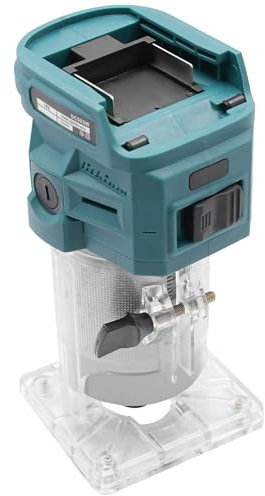 Kompakte Oberfräse Elektrische Oberfräse Einhandfräse Trimmer Holz Router Kanten Fräser 6.35MM Reinkupfer-Motor 28000 RPM Akku-Oberfräse Ohne Akku und Ladegerät