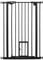 PawHut Hunde Türschutzgitter, Treppenschutzgitter, 74-80 cm Hunde Türgitter, Treppenschutz, Schutzgitter, Schließautomatik, Stahl, Schwarz