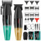 VGR Tondeuse Cheveux Professionnelle pour Hommes, Tondeuse Barbe et Cheveux Sans Fil, Tondeuse T-Lame Zero Gap 9000 T/min, Kit de Coupe avec 9 Peignes Guides