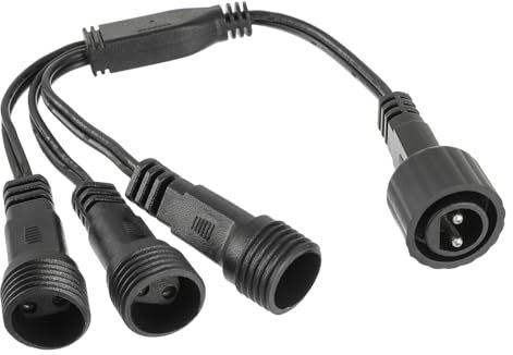 HUAREW Connettore Luci Natale, 2 Pin Connettore per Luci di Natale, IP65 Impermeabili Luci Natale Esterno Cascata, Tenda Luminosa, Catena Luminosa Esterno, Lampadine LED G40