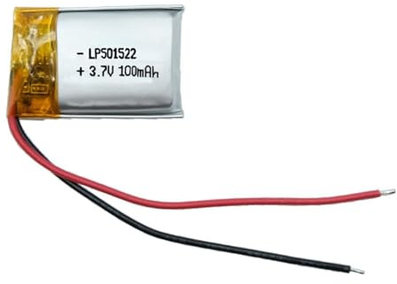 EFASO Akku 3,7V 100mAh Li-Po kompatibel mit Syma S107G S111G, ohne Stecker, Mini RC Akku 3,7V 22x15x5mm