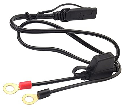 KMDZDZGS SAE-Anschlusskabel, CTEK-Kabel, 2-ft-SAE-Anschlusskabel für Batterie, SAE-Stecker, Eingebaut ist eine 10A-Sicherung für hohe Ströme. Für Motorrad-, Auto- Traktorbatterieladung