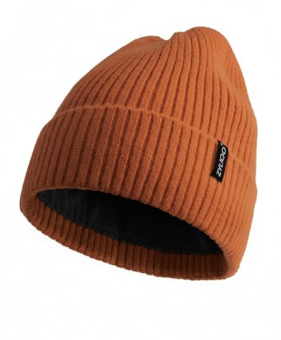 Zylioo S/M/L/XL/XXL Fleece Wintermütze Strickmütze Großen Kopf Beanie Mütze | Übergroße Mütze Winter Warme Skull Watch Cap Knit Beanie Hat für Alltag Outdoor