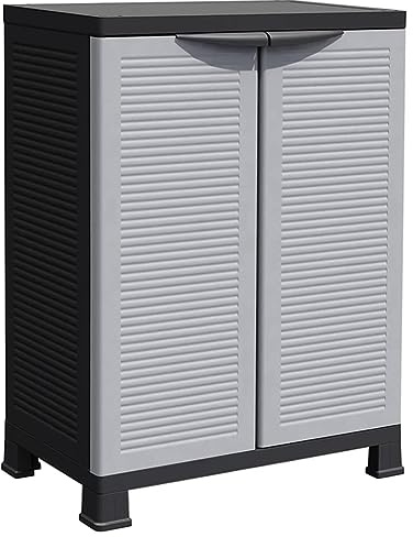 Tomostar Aufbewahrungsschrank für Garten, Werkzeugschrank, für den Außenbereich, Kunststoff, 68 x 39 x 92 cm
