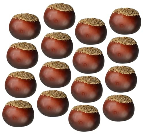 FOMIYES Noci Finte 16 Pezzi Finitura Realistica in Schiuma per Decorazioni di Feste e Ambienti Domestici