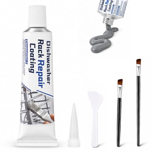 INNOVAYOU Rivestimento di riparazione per lavastoviglie grigio, 50 ml, forte adesione, impermeabile, resistente alle alte e basse temperature, prolunga la durata, per riparare i rack per lavastoviglie