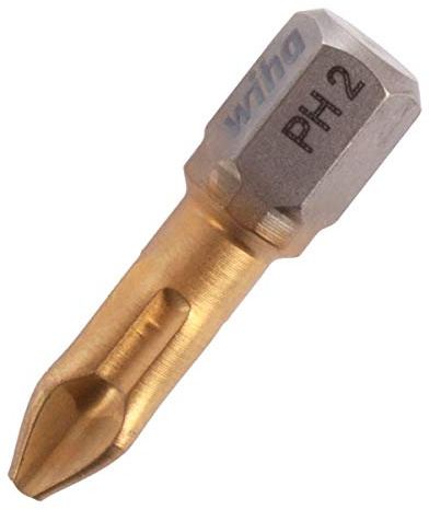 Trend Snappy 25mm Phillips No.2 TiN Insert Bits, 10-Pack, Quick Release | Titanium Nitride Coating Improves Wear Resistance For Fast Bit Changes In Snappy Drivers, SNAP/IPH2/10