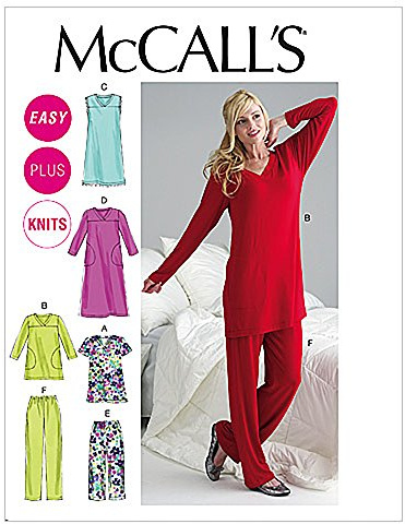 McCall's Patterns M6474 Size B5 8-10-12-14-16 Misses'/ Women's Top, Tunic, Gowns and Pants, Pack of 1, White