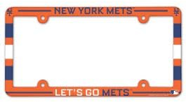 WinCraft MLB Nummernschild mit farbigem Rahmen, Multi, 12 x 6