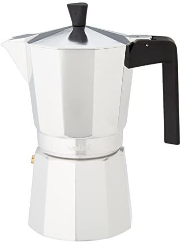Valira Vitro Cafetera, Aluminio, Negro, 9 Tazas