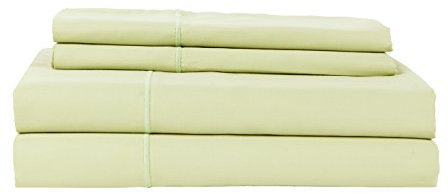 Devonshire Collection of Nottingham DC-T820K-PL-SAT-SG-EG Satin-Bettwäsche-Set mit 820 Fadenzahl und massivem Saum, Kingsize, Salbei