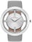 Rhodenwald & Söhne Lucrezia Damenuhr Edelstahl Silber 3 ATM verziert mit Kristallen Echtlederarmband grau - Fashionuhr Skeletonoptik