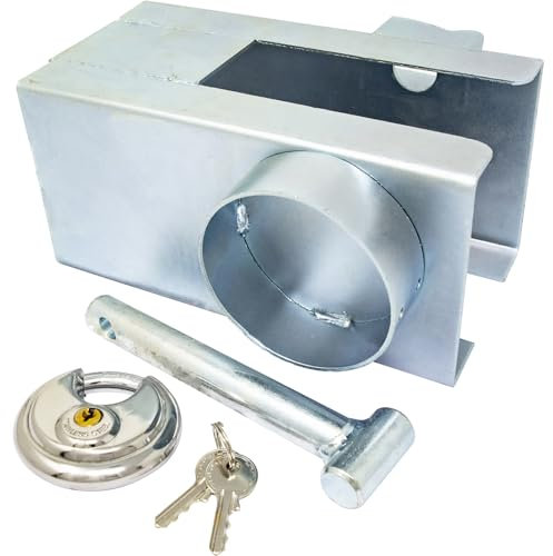 New Security Hitchlock Caravan Trailer Hitch Coupling Tow Ball Padlock | Easy Installation Heavy Duty Steel | Long Lasting Strong Quality | Secure, Security Lock(Coupling Hitchlock Padlock)