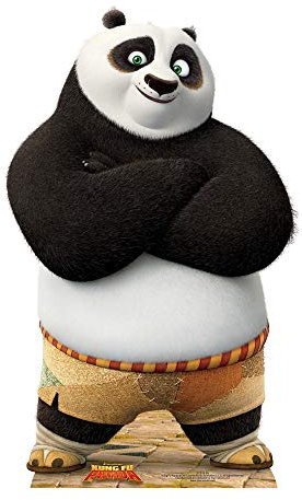 STAR CUTOUTS Ltd SC918 Po Kung Fu Panda Mini découpe en Carton pour fêtes d'animaux, Fans et événements Multicolore 95 cm