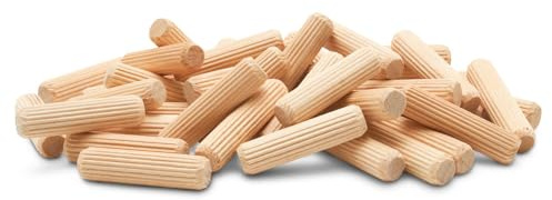 Wooden Dowel Pins 3/8 x 1-1/2 Inch, Pack of 100 Fluted Dowel Joints for Woodworking, Furniture and Crafts, by Woodpeckers