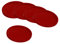 Sharplace 5 Ersatz Pucks, 50mm / 60mm, Dunkelrot, 50mm
