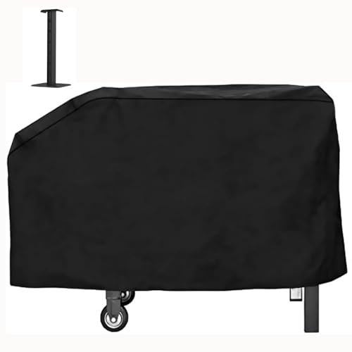 BBQ Grillabdeckung für Blackstone, 71,1 cm, Outdoor-Gasgrillabdeckung und andere ähnliche 71,1 cm Grillstationen, schwarz, 600D wasserdichtes Segeltuch, mit Stützstange, 71,1 cm