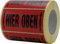 1000 Warnaufkleber Hier oben 145x76mm Etiketten auf Rolle