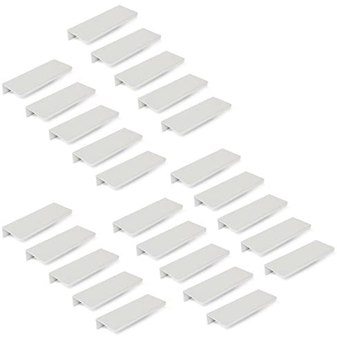 Emuca - Tirador para mueble, 198mm, Aluminio, Anodizado mate, Lote de 25