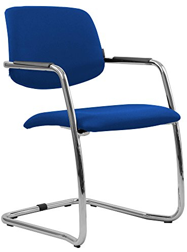 Weber Büro GAMA Freischwinger Blau Stapelbar Besucherstuhl Konferenzstuhl Seminarstuhl Stuhl