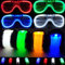 Anzmtosn Party LED Licht Up Spielzeug Set, Glühen im dunklen Spielzeug, 8 blinkende Finger Ringe, 4 Brille, 4 Slap Band, Weihnachten Party Zubehör Bevorzugung Kinder Erwachsene(16PCS)