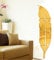 Wandaufkleber Spiegel Feder,Colorful Spiegel Oberfläche Feder DIY 3D Wandtattoo Haus Dekoration 73cm*18cm (Gold)