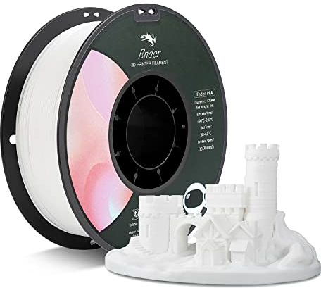Creality Offizielles PLA Filament 1.75mm 1KG, Super 3D Drucker Filament- Weiß