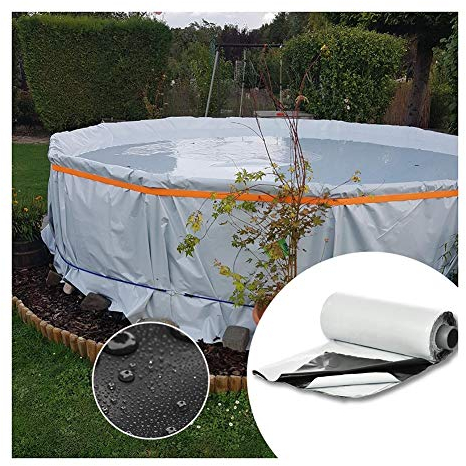 GDMING Silofolie, Silo Plane, UV-Strahlen Garten Leinwand, Wetterresistent Pannensicher Silage Film, Draussen Fischteich Schwarz Und Weiß PVC Startseite, 42 Größen (Color : Black, Size : 10x25m)
