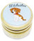GICO Milchzahndose, Zahndose Milchzähne Bilderdose mit diversen Motiven aus Holz für Jungen und Mädchen mit Drehverschluss 44 mm (Hund)
